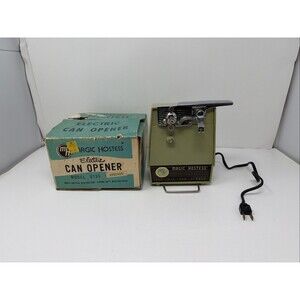 70'S VINTAGE MAGIC HOSTESS ELECTRIC CAN OPENER, AVOCADO GREEN, MODEL 5753A
